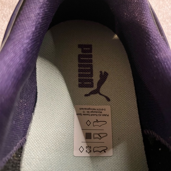 NEW Puma Women’s Sport Lifestyle Sneaker size 8.5 Black/White/Purple and Green - Picture 8 of 9